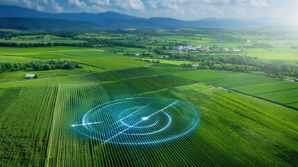 Unveiling precision agriculture drone technology enhancing crop management in lush farmlands aerial view digital farming concept