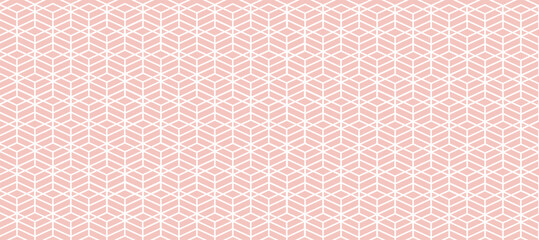 Pink abstract seamless pattern with white tracery decor