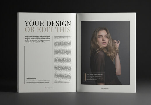 Elegant Open Stand Magazine Brochure Mockup
