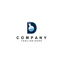 Letter d and laboratory logo