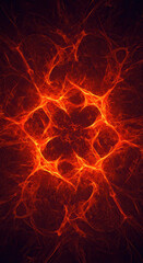 Fiery Abstract Glow with Red and Orange Textures Creating an Energetic Luminous Design