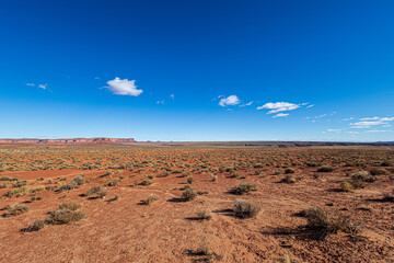 Beautiful desert landscape at Valley of the Gods near Mexican Hat Utah.