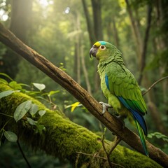Obraz premium red and green parrot