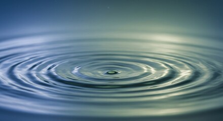 Close-up of a water ripple effect with soft lighting and reflections