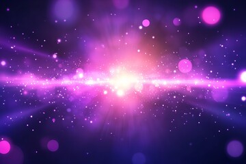 Obraz premium Abstract Purple Pink Glowing Background Bright Sparkling Lights Festive Shimmering Magic Energy Cosmic Galaxy Design Digital Art Illustration sky blur