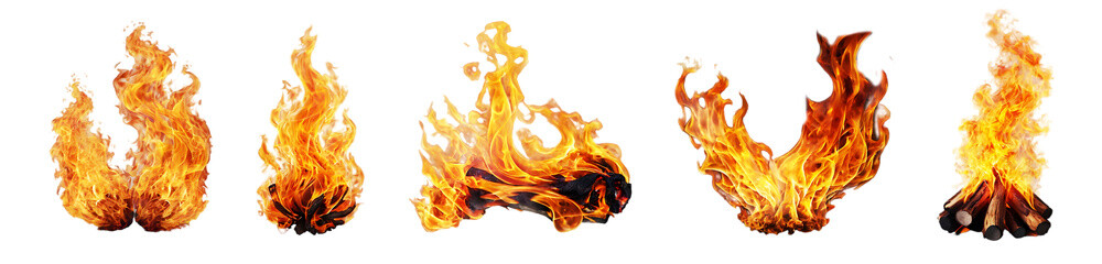 fire flames set png