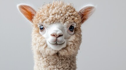 Obraz premium close up portrait features baby paca short brown fur marked white speckles. Its large round ears are attentive while its small pink nose twitches curiosity.