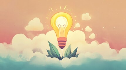 Business growth flat design front view startup theme cartoon drawing colored pastel. 