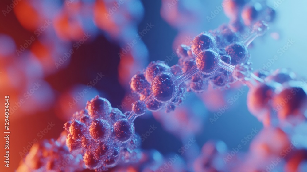 Leinwandbilder microscopic view of gas particles suspended in air highlighting fascinating structures and interacti