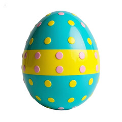 A light teal Easter egg on a white or transparet background, Easte, Happy Easer, Easter Bunny, Easter Sunday.
