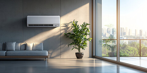 window air conditioner in a small apartment.