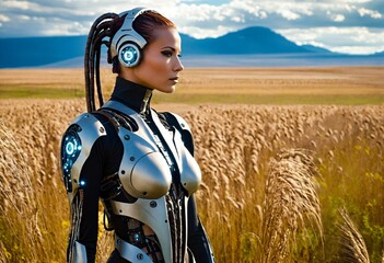 woman in a field