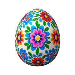 Obraz premium A decorated Easter egg on a white or transparet background, Easte, Happy Easer, Easter Bunny, Easter Sunday.