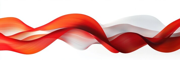 Red and White Ribbon Design in Modern Minimalism