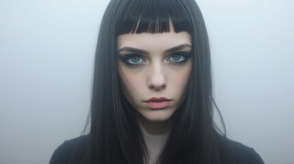 Model looking for camera