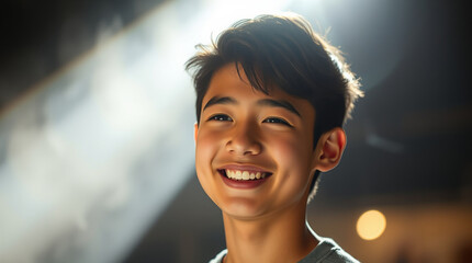 portrait of a young man smiling