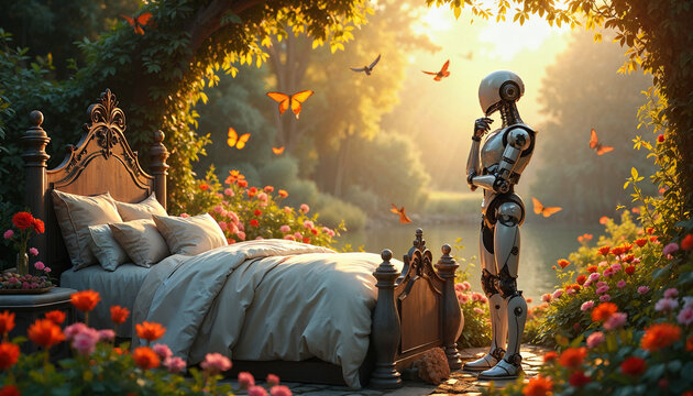 Robot thinking about feelings