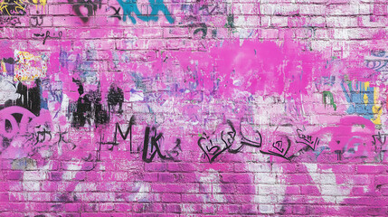 Vibrant pink graffiti wall with artistic expression for creative teen audiobook cover design