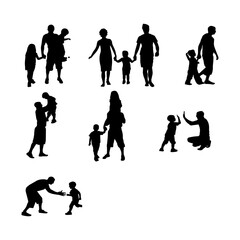 silhouettes of people