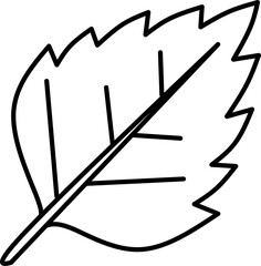 Leaf icon seamless pattern. Set of various leaves. Hand drawn leaves design
