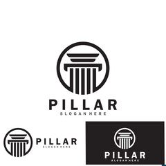pillar law firm icon vector illustration template design