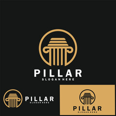 pillar law firm icon vector illustration template design