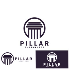 pillar law firm icon vector illustration template design