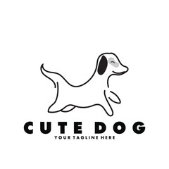 Cute Dog icon vector illustration template design logo simple