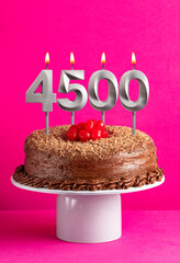 Candle number 4500 - Number of followers or likes.