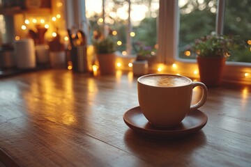 African woman smiling talking with her husband over coffee in a cozy kitchen at breakfast