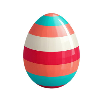 A stylized Easter egg on a white or transparet background, Easte, Happy Easer, Easter Bunny, Easter Sunday.