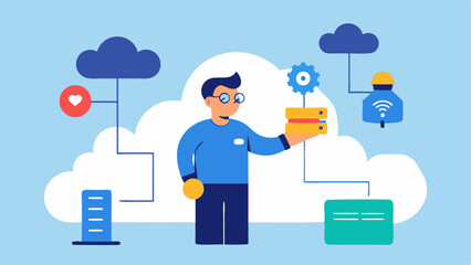 These illustrations collectively depict the diverse roles and responsibilities of a Cloud Infrastructure Engineer in a visually engaging manner without referencing specific brands