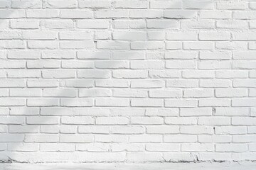 Obraz premium White Brick Wall Texture in Soft Natural Light Showing Subtle Textures and Shadows