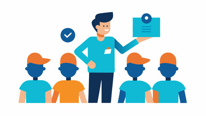 Volunteer Coordination An organizer giving instructions to a group of enthusiastic volunteers assigning tasks like crowd management assisting with setup and handling refreshments.