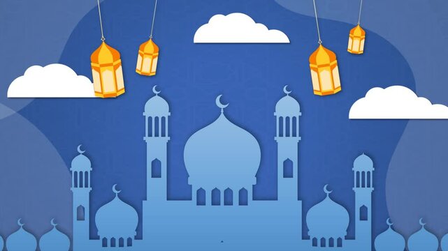 Beautiful Islamic Ramadan Text Background Design, Simple Islamic Blank Video Background