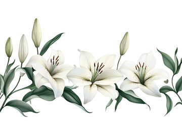 Obraz premium Elegant White Lilies Floral Arrangement