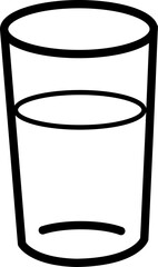 コップに入った水のシンプルなアイコンイラスト