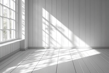 Obraz premium White Wooden Surface Minimalist Design Background