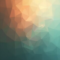 Fototapeta premium Muted rust and teal gradient with abstract triangles floating in the background