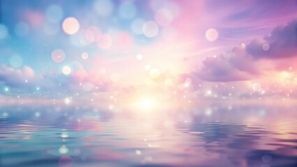 Obraz premium Serene Pastel Gradient Background, High Depth of Field, Soft Focus, Dreamy, Abstract Wallpaper, Pastel Colors, Background Image, Digital Art, HD Background