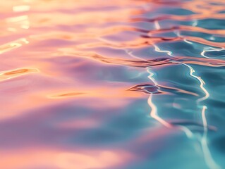 Sunset Water Texture, Calm Ocean