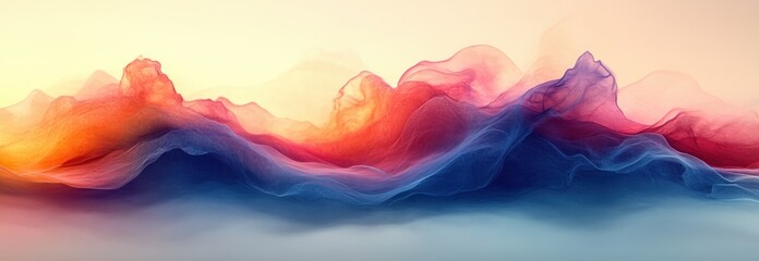 Transparent Water Fresh Breeze Abstract Image Watercolor Illustration