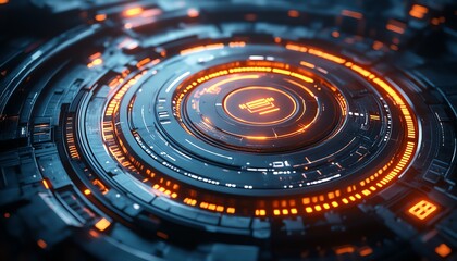 Hyperdetailed 3D rendering of a futuristic control panel