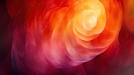 Abstract swirling pattern of vibrant orange and red hues creating a dynamic visual effect