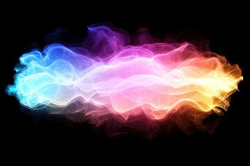 Obraz premium A Colorful abstract wave with smooth flowing lines and glowing effects