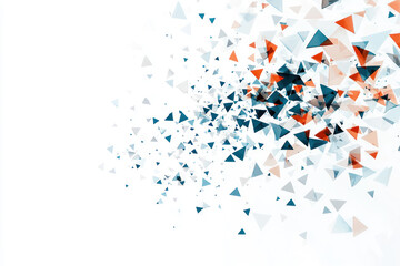Fototapeta premium An Abstract representation of data mining with colorful triangular shapes and white space for text overlay