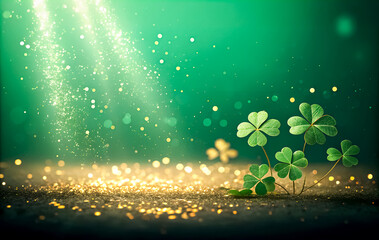 st patrick background with clover