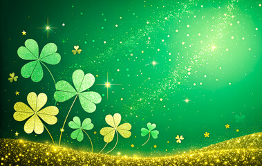 st patrick background with clover