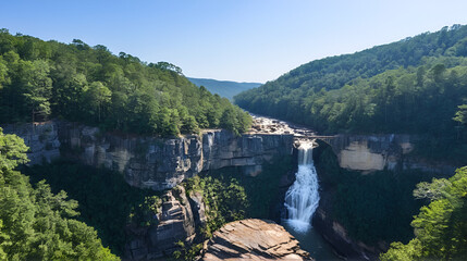 Tallulah Falls, Georgia, USA overlooking Tallulah Gorge