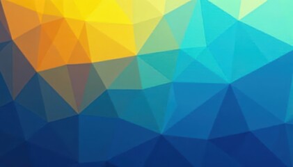 Obraz premium Dynamic blue to yellow gradient geometric shapes backdrop, design, vibrant